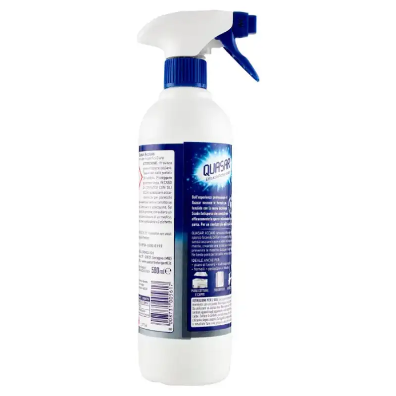 Quasar Detergent Spray Otel Inox 580 ml, Bax 12 buc.